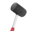 Киянка резиновая 680 г, 80 мм, черная резина, метал. ручка INTERTOOL HT-0232