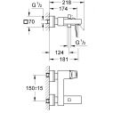 Смеситель для ванны Grohe Eurocube (23140000)