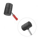 Киянка резиновая 680 г, 80 мм, черная резина, метал. ручка INTERTOOL HT-0232