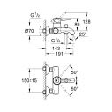 Смеситель для ванны Grohe BauClassic 32865000