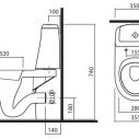 Унитаз-компакт прямой Kolo Solo S79218-00U с сиденьем из полипропилена