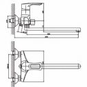 Смеситель для ванной Haiba hansberg Chr-006 EURO