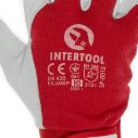 Перчатка кожаная комбинированная из кожи и ткани на липучке INTERTOOL SP-0012