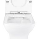 Унитаз напольный Qtap Aries Rimless безободковый с сиденьем Soft-close WHITE QT03228302W