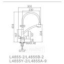 Смеситель для кухни  LM4075-2 хром  гибкий черный гусак силиконовый 