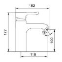 Смеситель для умывальника  LM 1034 Хром 