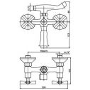 Смеситель для ванной Haiba Sentosa Chr-009 euro