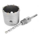 Сверло корончатое по бетону 65 мм + Переходник SDS Plus 100мм INTERTOOL SD-7065
