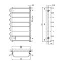 Полотенцесушитель водяной Lidz Standard (CRM) D32/20х1/2" 500x1000 P8