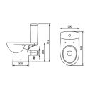 Унитаз-компакт Kolo Status 2395250UA с крышкой Soft Close