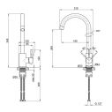 Lidz Aria 015F Смеситель для кухни (k35) Nickel (12 32 015F-8)