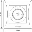 Светорегулятор поворотный VIDEX Binera 600 Вт Кремовый (VF-BNDM600-CR)