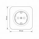 IP20 Розетка наружная одинарная с заземлением белая VIDEX BINERA