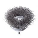 Щетка чашечная 100 мм для дрели, 1/4" (витая проволока) INTERTOOL BT-9100