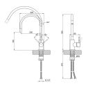Aria 015F3 Смеситель для кухни с гибким изливом (k35) Grey