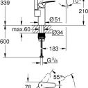 Кухонный смеситель GROHE Eurosmart New 33202003