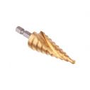 Сверло ступенчатое по металлу, спиральное, 4-20 мм, HEX SD-5837