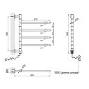 Полотенцесушитель электрический Qtap Glide (CRM) 11108R поворотный