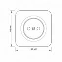 IP20 Розетка наружная одинарная черный графит VIDEX BINERA