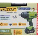 Аккумуляторный гайковерт Procraft PWA82 Кейс (с 1 АКБ и ЗУ)