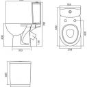 Унитаз-компакт KOLO Freja L7920100 с бачком и сиденьем полипропилен