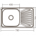 Мойка кухонная Zerix Z7848-08-180D decor
