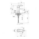 Lidz Nicole 001F Смеситель для раковины (k35) Chrome (14 34)