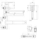 Смеситель для ванны Lidz Kubis 005  (NKS)  005