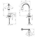 Lidz Agata 008F4 Смеситель для кухни с гибким изливом (k40) Chrome (44 80)
