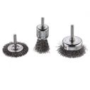 Набор щеток проволочных для дрели 3ед., 1/4" INTERTOOL BT-0300