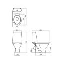  KOLO MODO Унитаз с крышкой Duroplast Soft-close, 3/6л (нижний подвод) 