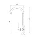 Смеситель для кухни 35W 007 White (k40) BRIN35W007 Brinex