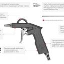 Пистолет продувочный длинный 210 мм INTERTOOL PT-0801