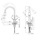 Смеситель для кухни с рефлекторным изливом Qtap Spring CRB 007F-1