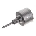 Сверло корончатое по бетону 80 мм+переходник SDS Plus 100мм INTERTOOL SD-7080
