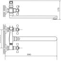 Смеситель для ванны ZERIX DFR-B 722 