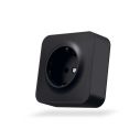 Розетка наружная одинарная с заземлением черный графит VIDEX BINERA IP20