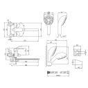 Lidz Tani 005 Смеситель для ванны с поворотным изливом (c душевым гарнитуром) (k40) Chrome (41 86)